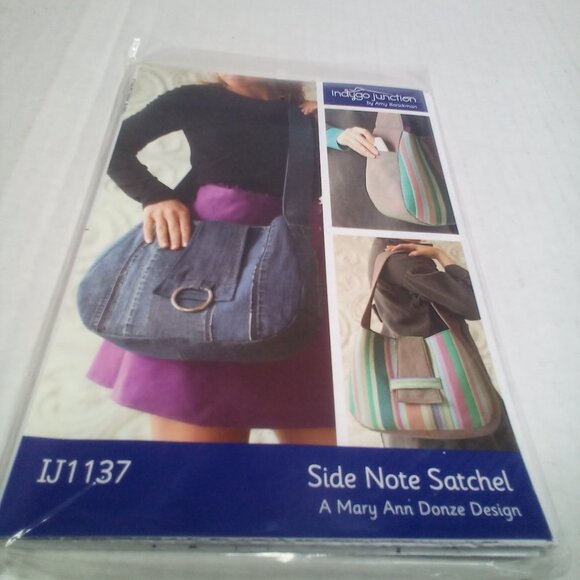 Sewing Pattern Indygo Junction Side Note Satchel IJ1137 Bag Purse - Picture 3 of 6